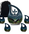 10 inch Eagle Urn with Cross Drop design, 