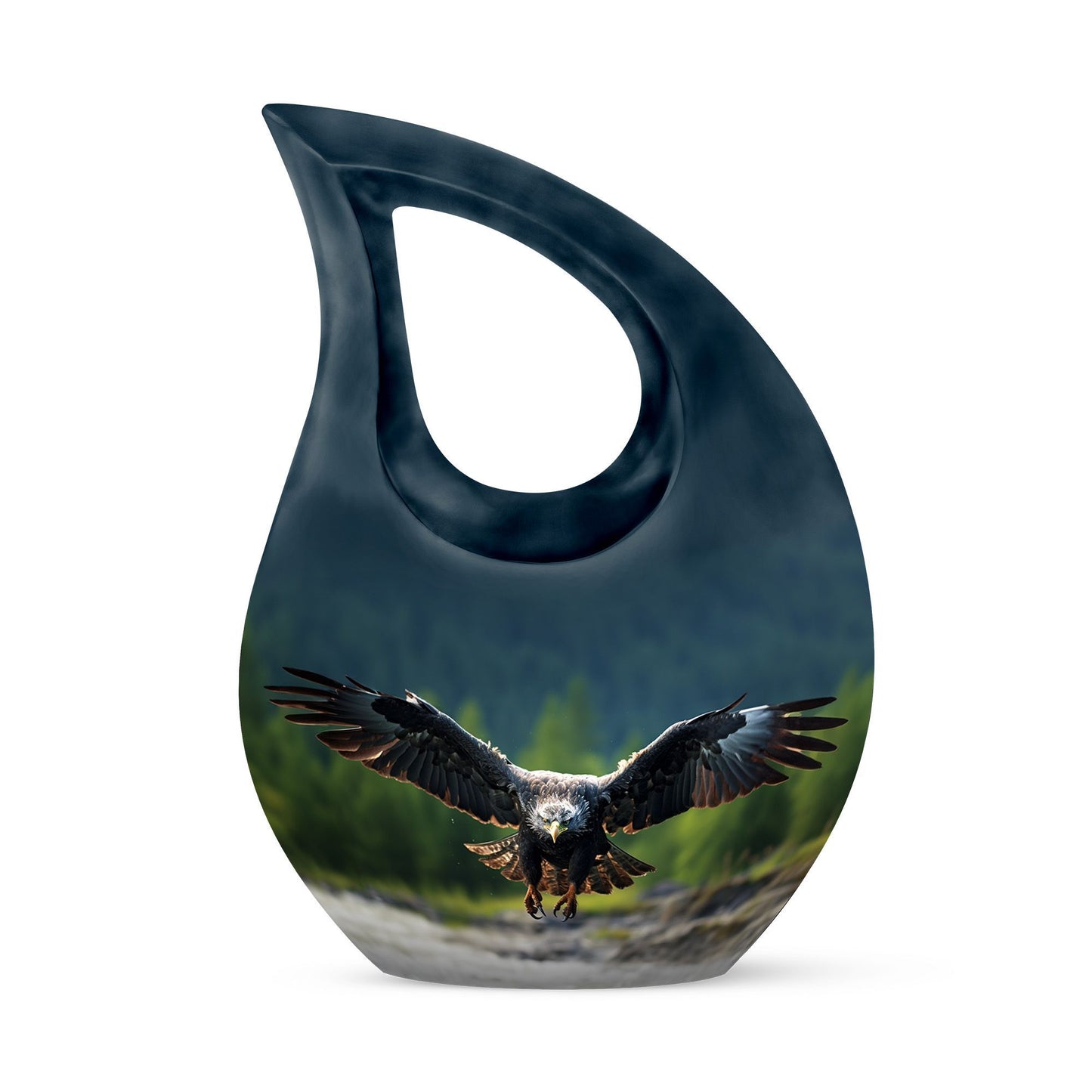 10 inch Eagle Urn with Cross Drop design, 