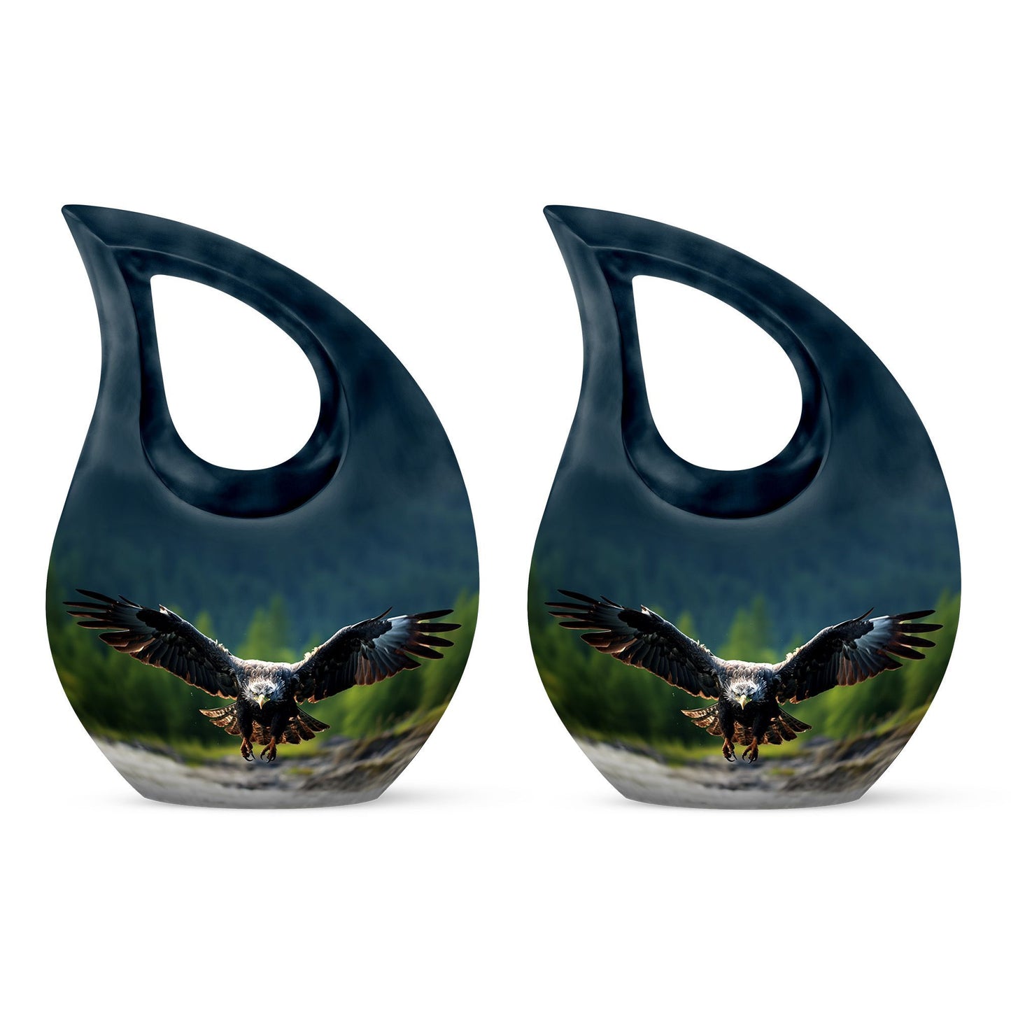 10 inch Eagle Urn with Cross Drop design, 