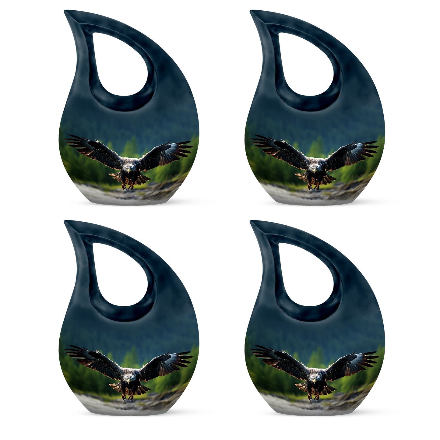 10 inch Eagle Urn with Cross Drop design, 