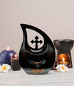 10-inch Eagle Urn, Cross Drop design cremation box 