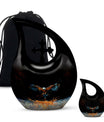 10-inch Eagle Urn, Cross Drop design cremation box 