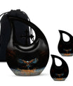10-inch Eagle Urn, Cross Drop design cremation box 