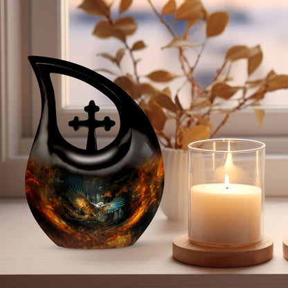10-inch Eagle themed Biodegradable Cremation Urn 