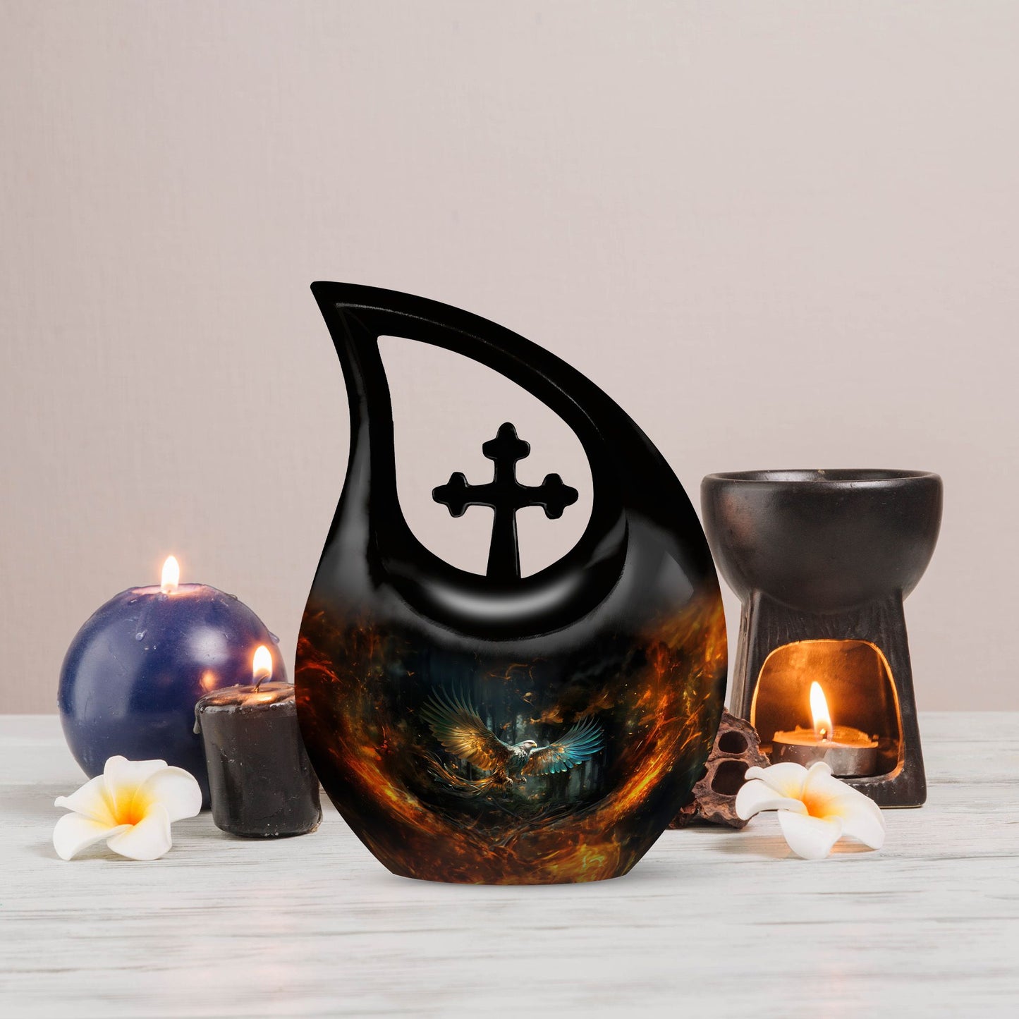 10-inch Eagle themed Biodegradable Cremation Urn 