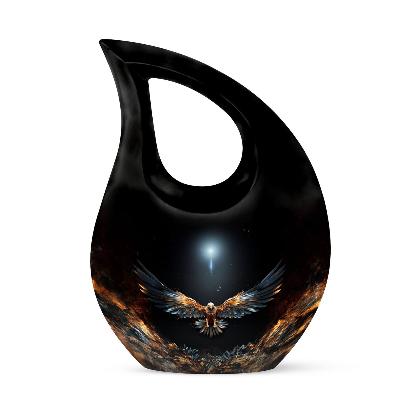 10-inch Extra Large Eagle Urn - a Cross Drop themed large, 