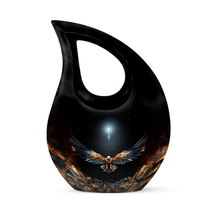 10-inch Extra Large Eagle Urn - a Cross Drop themed large, 