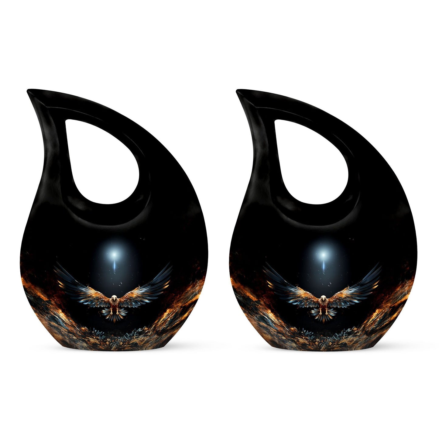 10-inch Extra Large Eagle Urn - a Cross Drop themed large, 