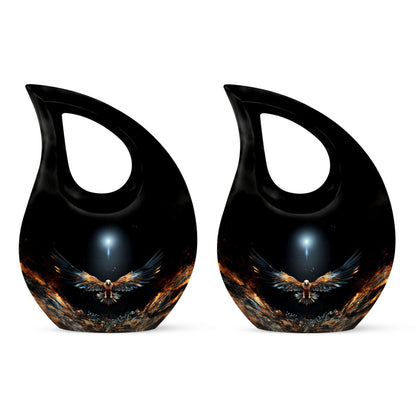 10-inch Extra Large Eagle Urn - a Cross Drop themed large, 