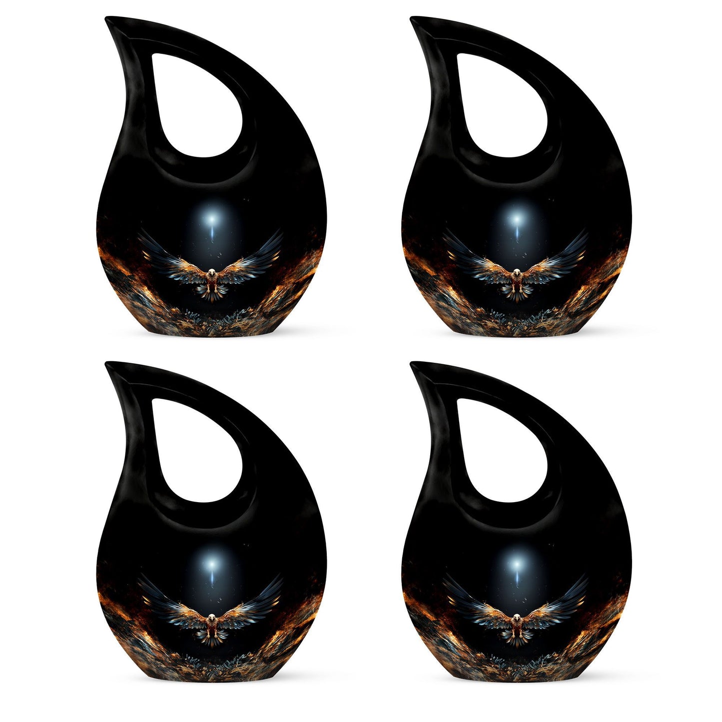 10-inch Extra Large Eagle Urn - a Cross Drop themed large, 