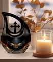 10-inch Extra Large Eagle Urn - a Cross Drop themed large, 