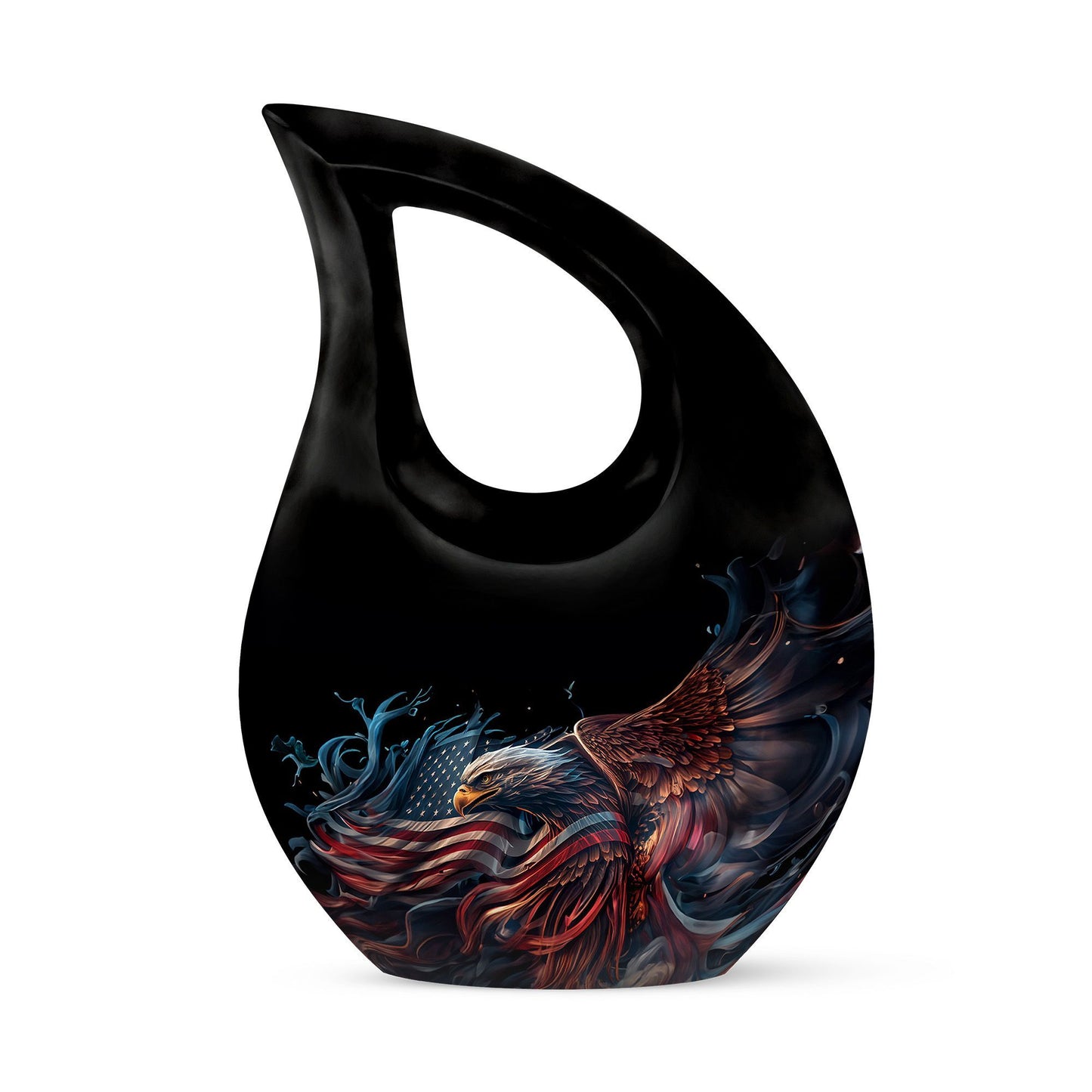 10-inch Eagle Urn with Cross Drop Design for Human Ashes, 