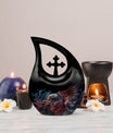 10-inch Eagle Urn with Cross Drop Design for Human Ashes, 