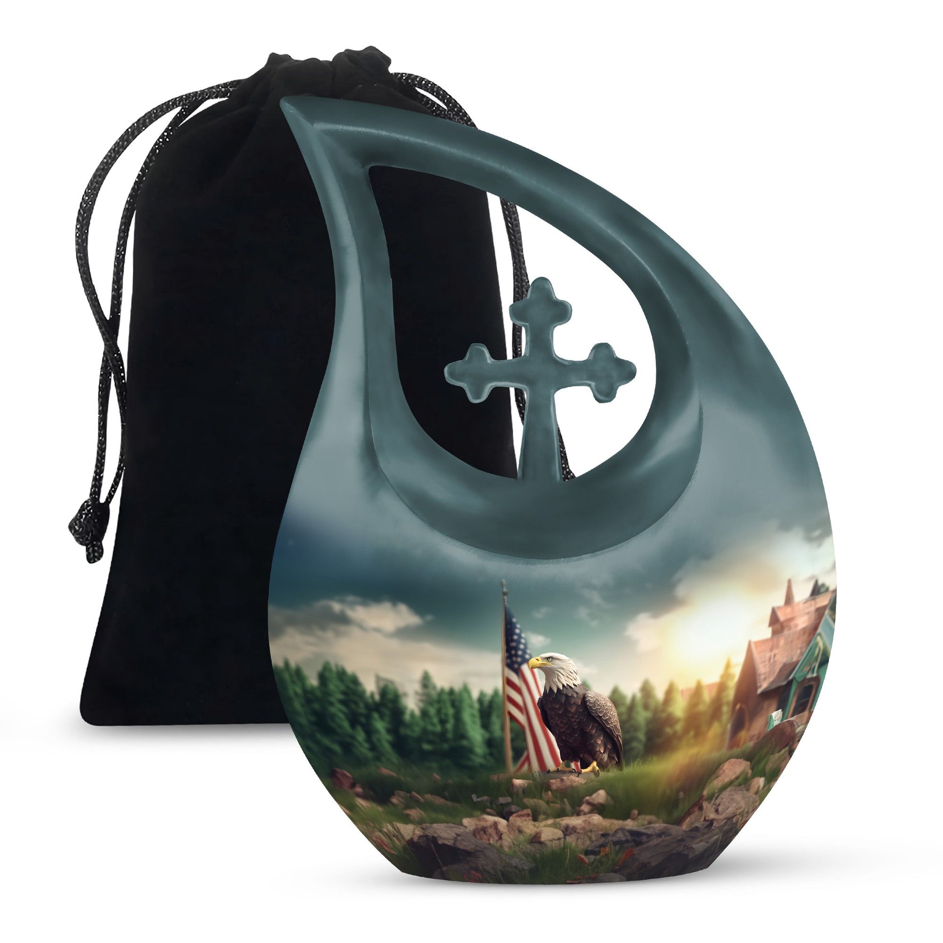 Eagle-themed, extra large 10-inch Cross Drop 