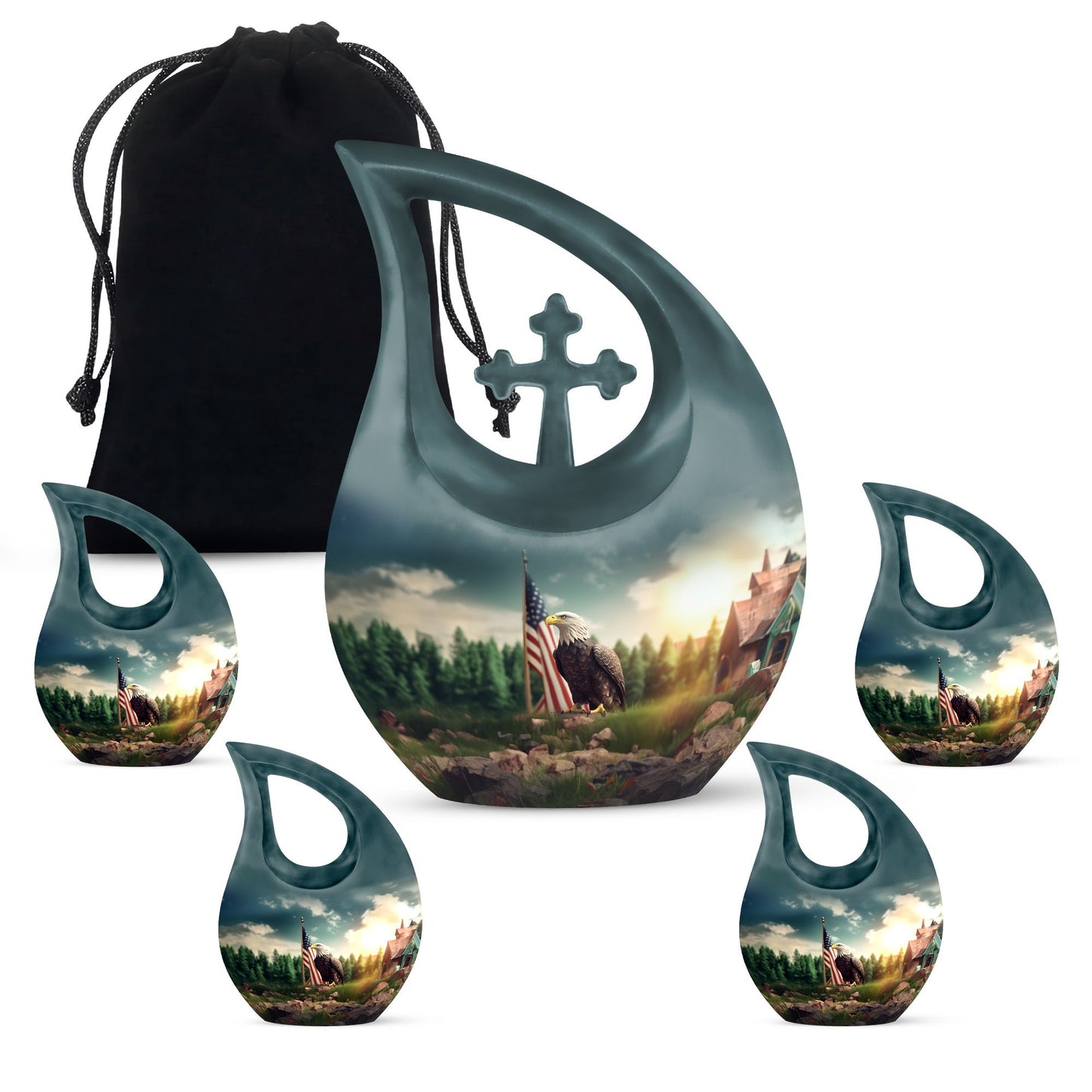 Eagle-themed, extra large 10-inch Cross Drop 