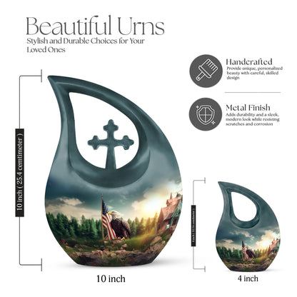 Eagle-themed, extra large 10-inch Cross Drop 