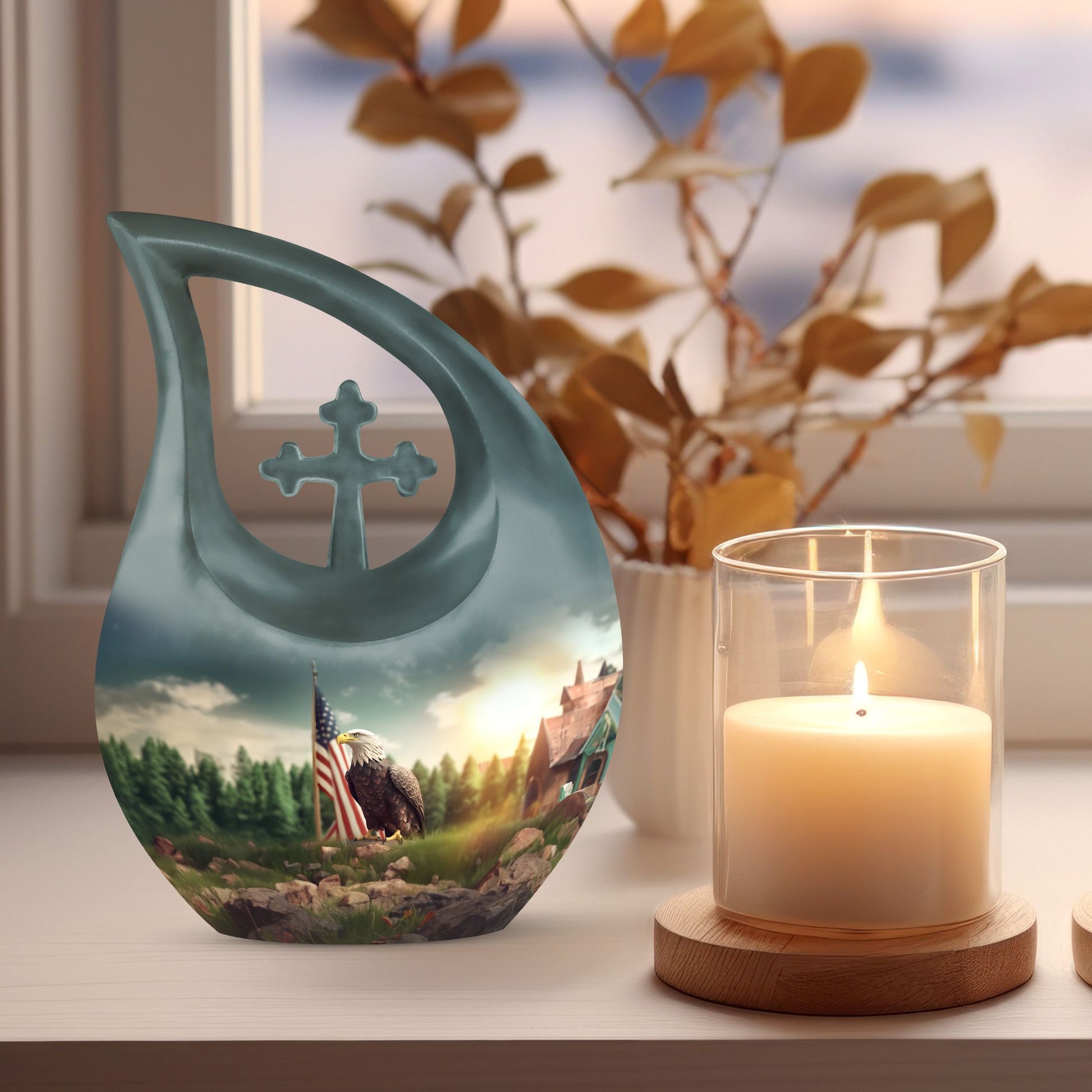 Eagle-themed, extra large 10-inch Cross Drop 