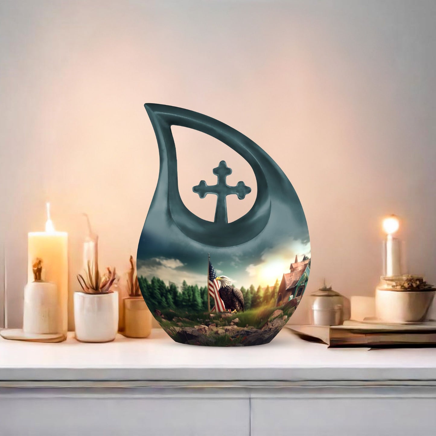 Eagle-themed, extra large 10-inch Cross Drop 
