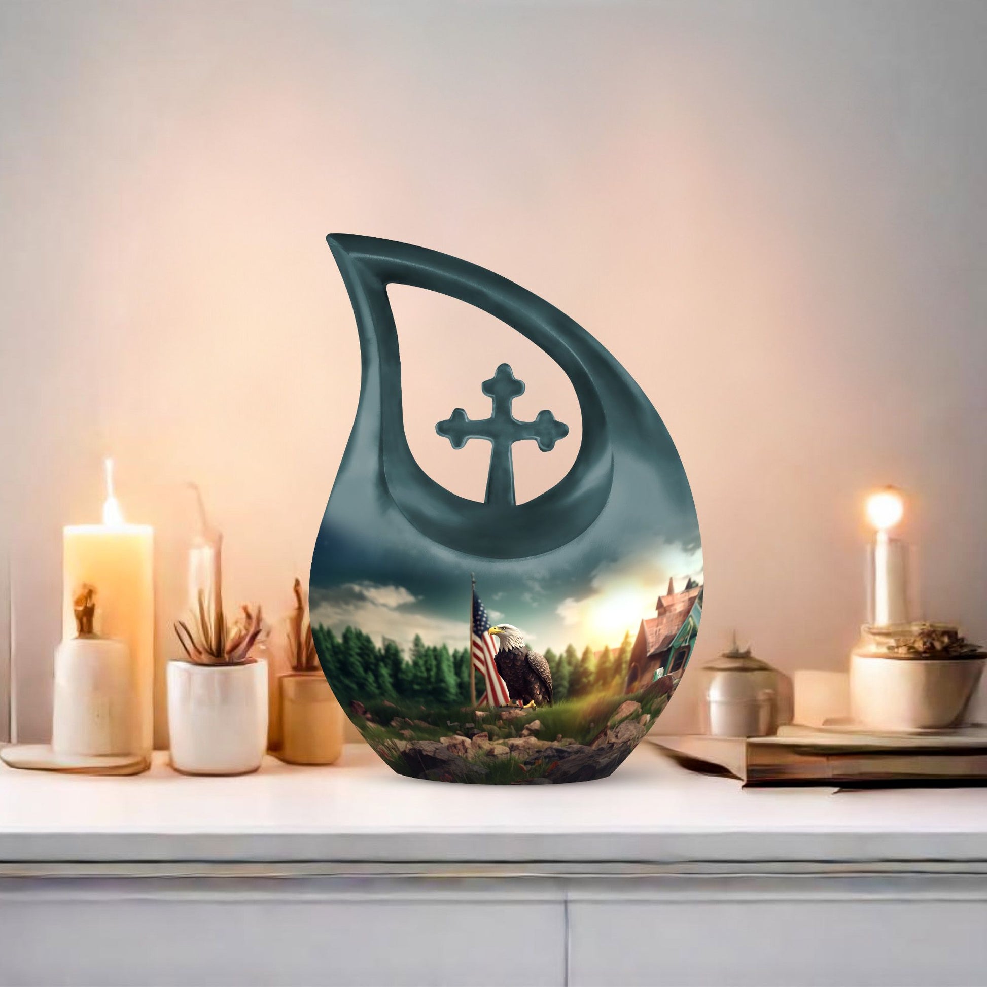 Eagle-themed, extra large 10-inch Cross Drop 