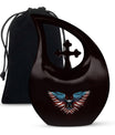 Extra Large Eagle Urn with Cross Drop design, 