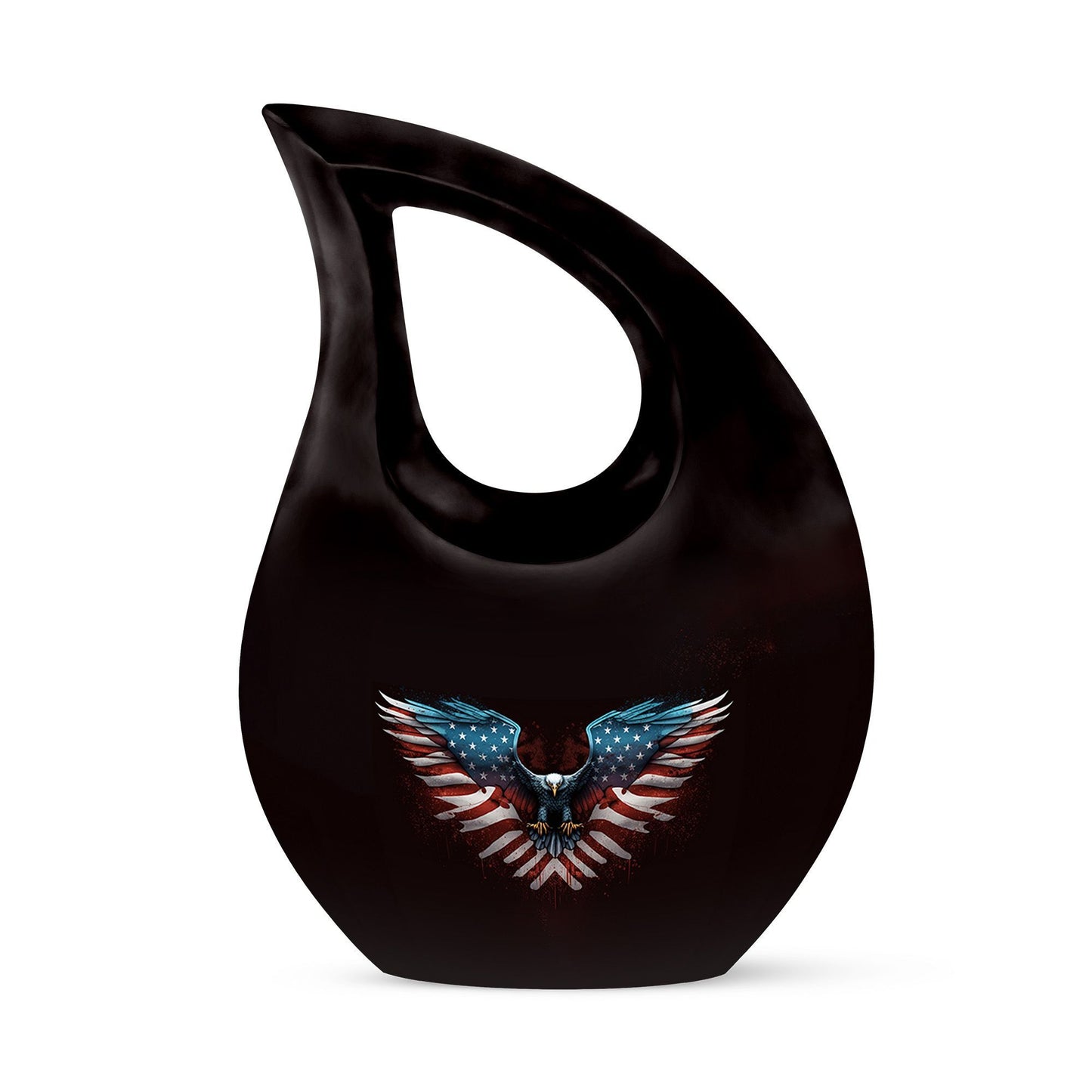 Extra Large Eagle Urn with Cross Drop design, 
