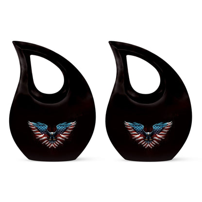 Extra Large Eagle Urn with Cross Drop design, 