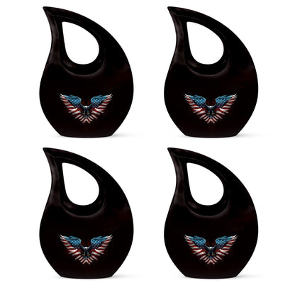 Extra Large Eagle Urn with Cross Drop design, 