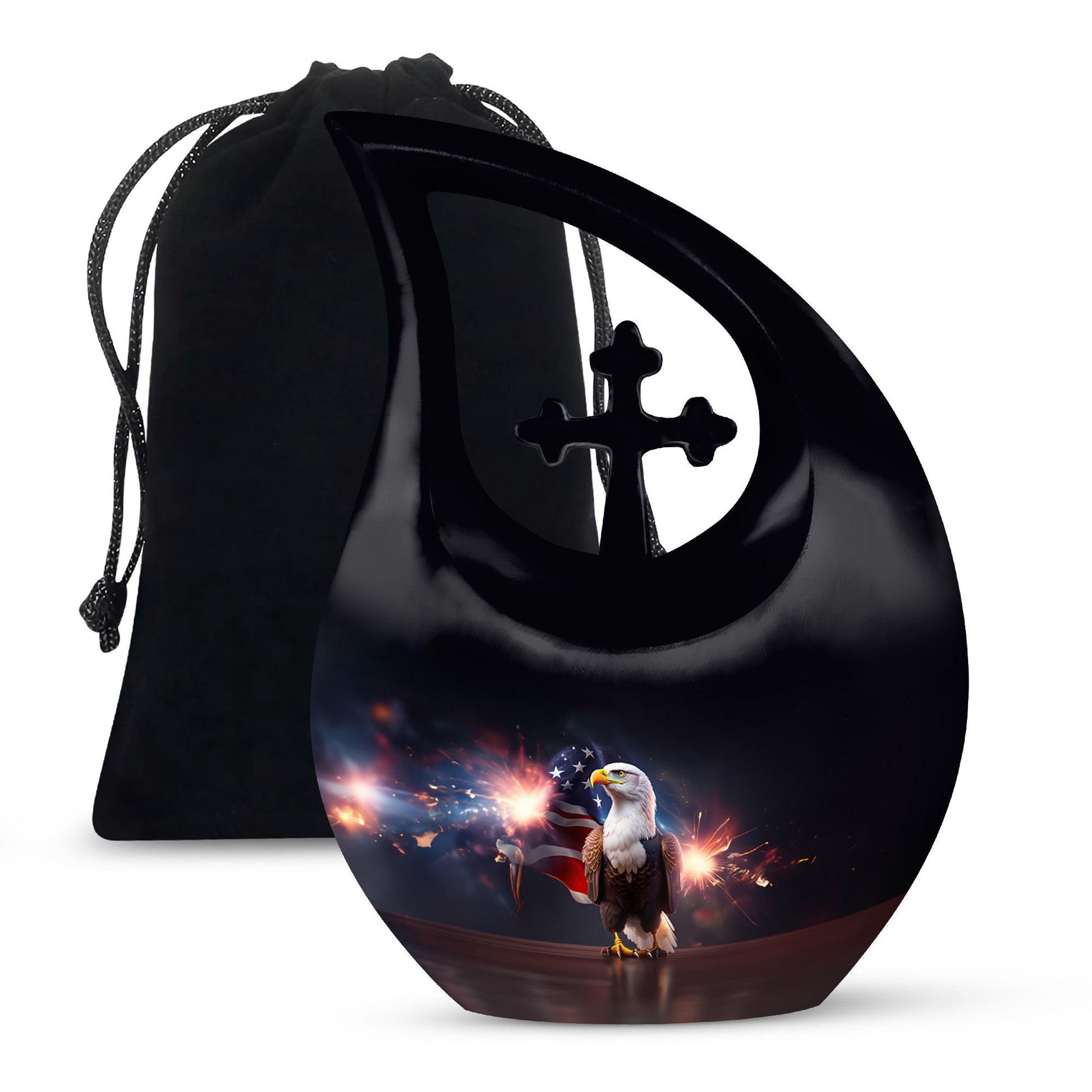 10-inch Eagle Themed Cross Drop Large Aluminium