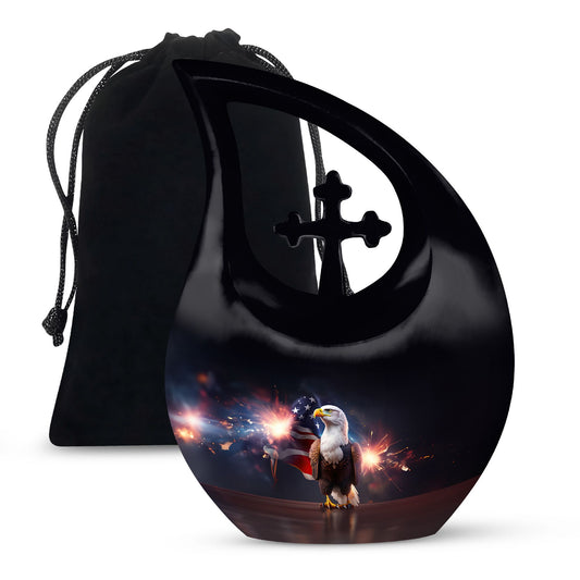 10-inch Eagle Themed Cross Drop Large Aluminium