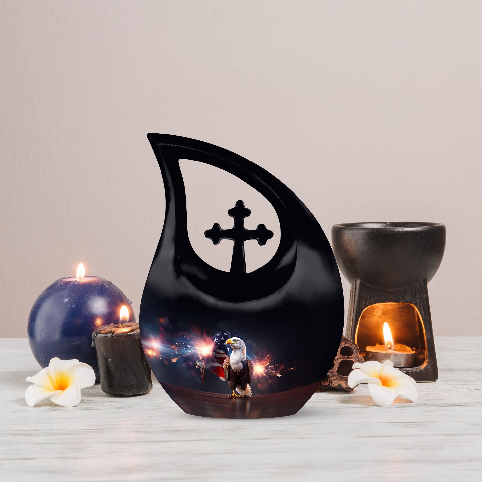 10-inch Eagle Themed Cross Drop Large Aluminium