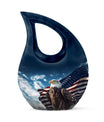 10-inch Eagle Urn with Cross Drop Design, Biodegradable Cremation Urn 