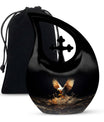 10-inch eagle theme Cross Drop urn for human ashes 