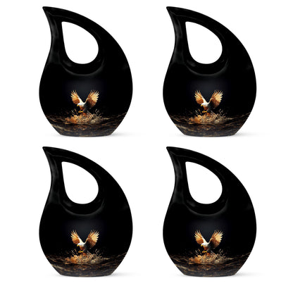 10-inch eagle theme Cross Drop urn for human ashes 