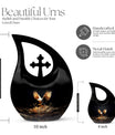 10-inch eagle theme Cross Drop urn for human ashes 