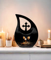 10-inch eagle theme Cross Drop urn for human ashes 