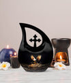 10-inch eagle theme Cross Drop urn for human ashes 