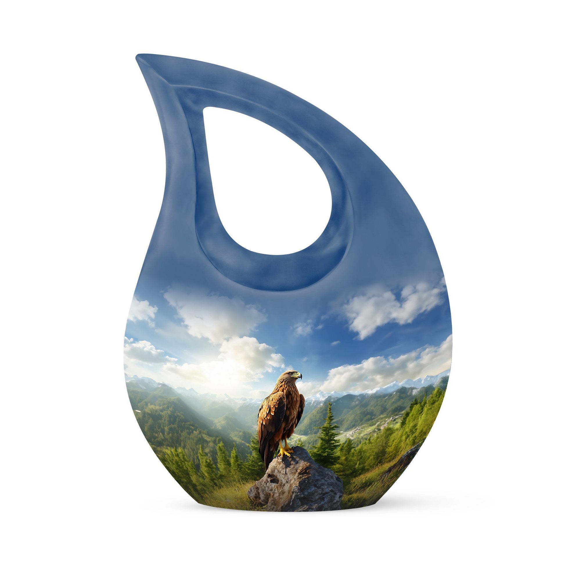 10-inch Eagle theme Cross Drop design Large Urn 