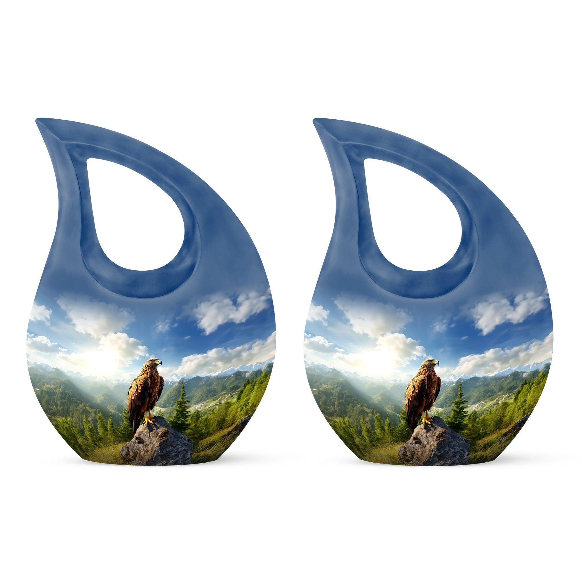 10-inch Eagle theme Cross Drop design Large Urn 