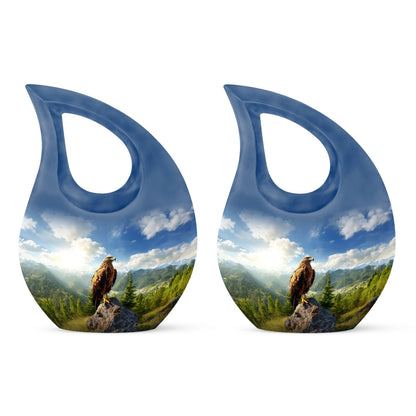 10-inch Eagle theme Cross Drop design Large Urn 