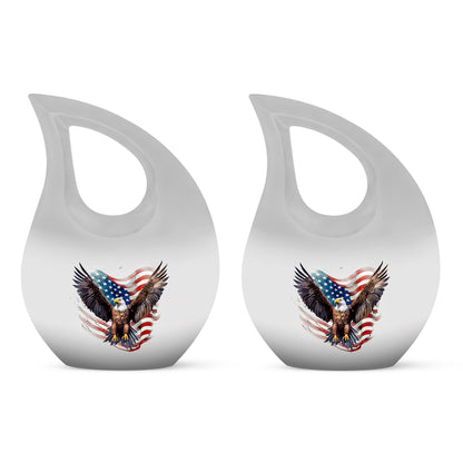 10-inch Eagle Urn with Cross Drop design, 