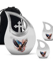 10-inch Eagle Urn with Cross Drop design, 