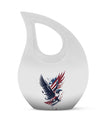 10-inch Eagle Urn with Cross Drop design, Personalized