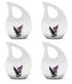 10-inch Eagle Urn with Cross Drop design, Personalized