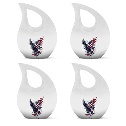 10-inch Eagle Urn with Cross Drop design, Personalized