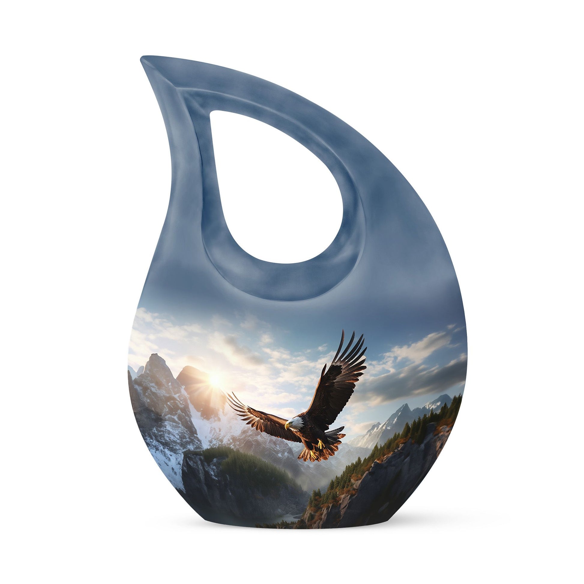 10-inch Eagle Urn in Cross Drop design,