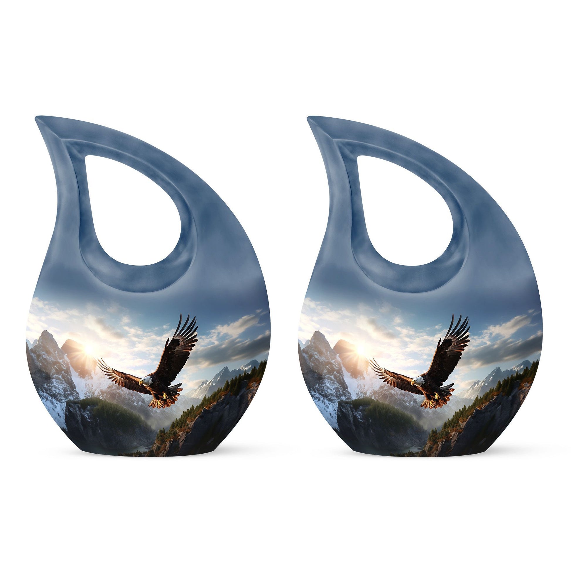 10-inch Eagle Urn in Cross Drop design,