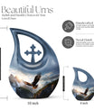 10-inch Eagle Urn in Cross Drop design,