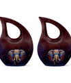 10-inch Elephant urn with Cross Drop 