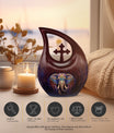 10-inch Elephant urn with Cross Drop 
