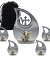 10-inch Elephant urn with Cross Drop design for ashes, 